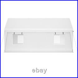 13'x20' Heavy Duty Steel Carport Car Tarp Canopy Tent with Sidewall & Doors, White