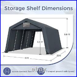 13'x22' Carport Canopy Outdoor Storage Shed Shelter Garage Heavy Duty Awning