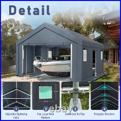 13'x24' Outdoor Carport Heavy Duty Storage Shed Shelter Garage Canopy Awning