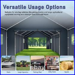 13'x24' Outdoor Carport Heavy Duty Storage Shed Shelter Garage Canopy Awning