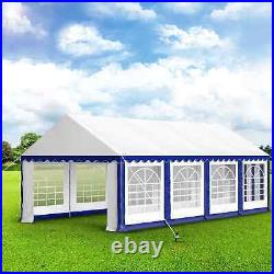 13'x26' Canopy Shelter Outdoor Gazebo Wedding Party Tent White&Blue Heavy Duty