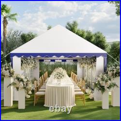 13'x26' Carport with Sidewalls Party Tent Outdoor Gazebo Canopy Heavy Duty Blue