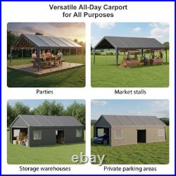 13'x26' Heavy Duty Carport Steel Canopy Tent Garage Shed withRoll-up Doors