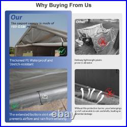 13'x26' Heavy Duty Carport Steel Canopy Tent Garage Shed withRoll-up Doors