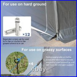 13'x26' Heavy Duty Carport Steel Canopy Tent Garage Shed withRoll-up Doors