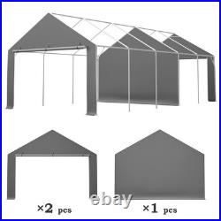 13'x26' Heavy Duty Carport Steel Canopy Tent Garage Shed withRoll-up Doors