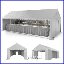 13'x26' Outdoor Storage Shed Commericial Canopy with Sidewalls Portable Shelter