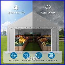13'x26' Outdoor Storage Shed Commericial Canopy with Sidewalls Portable Shelter