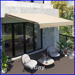 13'x8' Manual Retractable Sun Shade Patio Awning Window Door Shelter Canopy