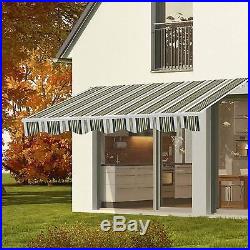 13'x8' Patio Awning Outdoor Deck Manual Retractable Shade Sun Shelter Canopy