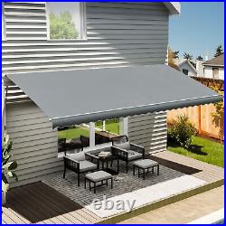 13'x8' Retractable Awning Fabric Replacement UV Protection Outdoor Patio Canopy