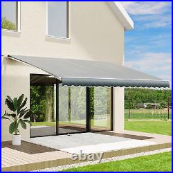 13'x8' Retractable Awning Fabric Replacement UV Protection Outdoor Patio Canopy