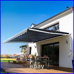 13'x8' Retractable Awning Fabric Replacement UV Protection Outdoor Patio Canopy