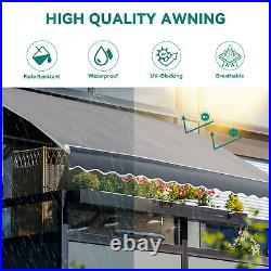 13'x8' Retractable Awning Fabric Replacement UV Protection Outdoor Patio Canopy