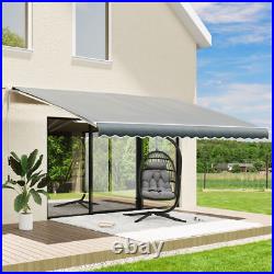 13'x8' Retractable Awning Fabric Replacement UV Protection Outdoor Patio Canopy