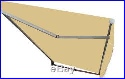 13FT×10FT Retractable Aluminum Patio Deck Awning Cover, Canopy, Sunshade TAN