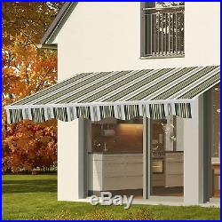 13X8 Door Window Awning Waterproof Sun Shade Shelter Canopy Manual Retractable