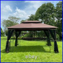 13x10' Outdoor Patio Gazebo Canopy Tent Heavy Duty Mosquito Net for Lawn Garden