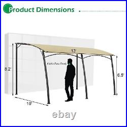 13x10ft Outdoor Patio Retractable Awning Canopy Metal Pergola Sun Shade Shelter