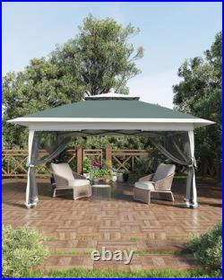 13x13 FT Pop-Up Hardtop Gazebo withMosquito Netting, Double Roof for Party 7 COLORS