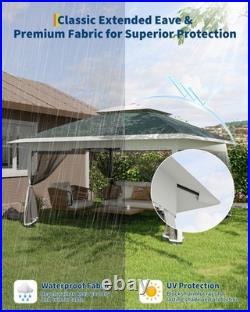 13x13 FT Pop-Up Hardtop Gazebo withMosquito Netting, Double Roof for Party 7 COLORS