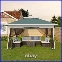 13x13 FT Pop-Up Hardtop Gazebo withMosquito Netting, Double Roof for Party 7 COLORS