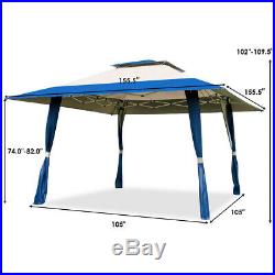 13x13 Folding Gazebo Canopy Patio Outdoor Tent Beach Party Shade Shelter Blue