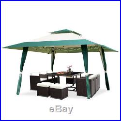 13x13 Folding Gazebo Canopy Shelter Awning Tent Patio Outdoor Companion Green
