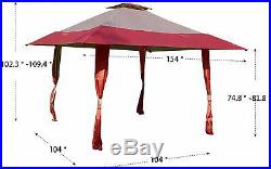 13x13 Folding Gazebo Canopy Shelter Awning Tent Patio Outdoor Garden Yard Red