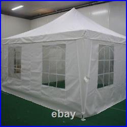 13x13 Ft Pop Up Canopy Tent, Commercial Portable White Canopies with Carrying Bag