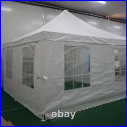 13x13 Ft Pop Up Canopy Tent, Commercial Portable White Canopies with Carrying Bag