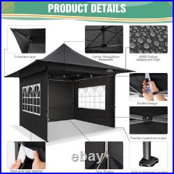 13x13 Heavy Duty Pop Up Canopy with 4 Sidewalls, Commercial Outdoor Party Tent