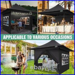 13x13 Heavy Duty Pop Up Canopy with 4 Sidewalls, Commercial Outdoor Party Tent