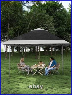 13x13 Pop Up Gazebo Outdoor Canopy Shelter with 4 Stanbags for Lawn, Garden