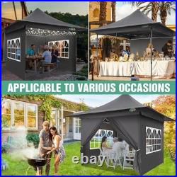 13x13FT Heavy Duty Pop Up Canopy with 4 Sidewalls, Commercial Outdoor Party Tent