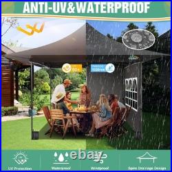 13x13FT Heavy Duty Pop Up Canopy with 4 Sidewalls, Commercial Outdoor Party Tent
