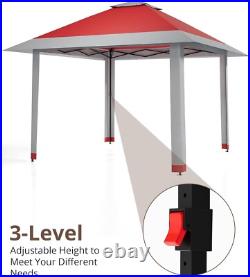 13x13FT Pop Up Gazebo, Canopy Tent with Carry Bag, Mesh Cover, Height Adjustable