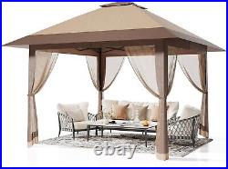 13x13FT Pop Up Gazebo, Height Adjustable Canopy Tent with Carry Bag, Mesh Cover