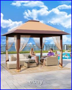13x13FT Pop Up Gazebo, Height Adjustable Canopy Tent with Carry Bag, Mesh Cover