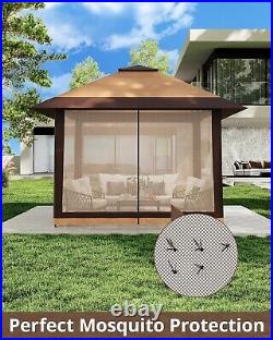 13x13FT Pop Up Gazebo, Height Adjustable Canopy Tent with Carry Bag, Mesh Cover