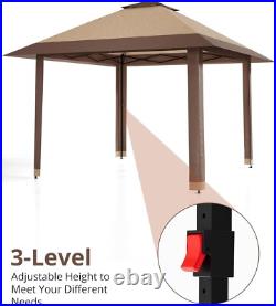13x13FT Pop Up Gazebo, Height Adjustable Canopy Tent with Carry Bag, Mesh Cover
