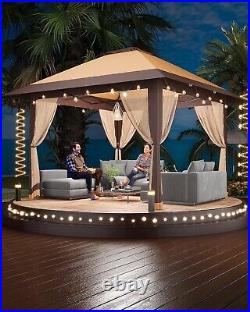 13x13FT Pop Up Gazebo, Height Adjustable Canopy Tent with Carry Bag, Mesh Cover