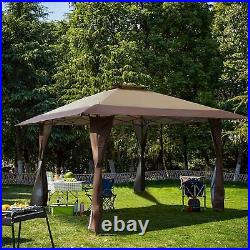 13x13ft Gazebo Awning Pop-up Outdoor Canopy Tent For Patio Garden Party Wedding