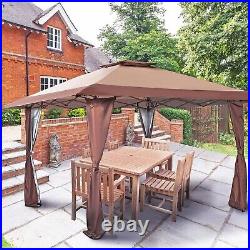 13x13ft Outdoor Canopy Pop-up Patio Gazebo Awning Heavy Duty Sunshade Shelter