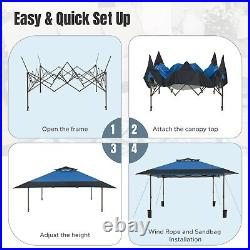 13x13ft Outdoor Canopy Pop-up Patio Gazebo Awning Sunshade Shelter with Sandbag