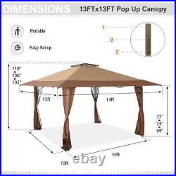 13x13ft Pop Up Canopy Outdoor Gazebo Canopy Tents for Party with Wheeled Carry