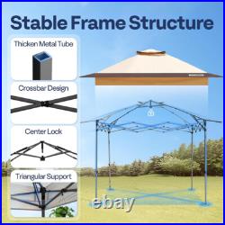 13x13ft Pop Up Canopy Tent One Push Setup Heavy Duty with Wheel Carry Bag Sandbags