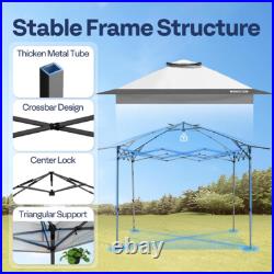 13x13ft Pop Up Canopy Tent One Push Setup Heavy Duty with Wheel Carry Bag Sandbags