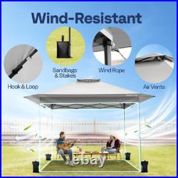 13x13ft Pop Up Canopy Tent One Push Setup Heavy Duty with Wheel Carry Bag Sandbags