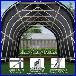 13x20 ft Outdoor Carports Heavy Duty Car Canopy Garage Galvanized Frame Canopy